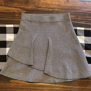 Zara basic black white ruffle skirt medium